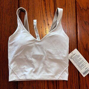 Lululemon Energy Bra Long Line White Size 2, NWT